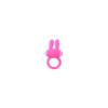 Anneau vibrant silicone rose avec oreilles de lapin 